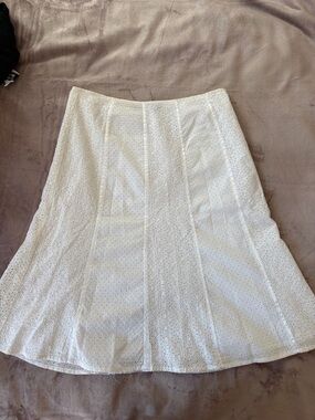 Autograph White Eyelet A-Line Skirt